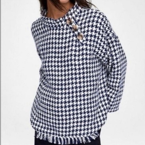 Zara Tops - ZARA Houndstooth Top size Small